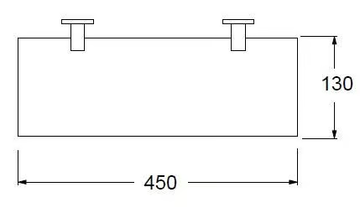 DAMA - Satin glass bathroom wall shelf by GUGLIELMI RUBINETTERIE - view 3